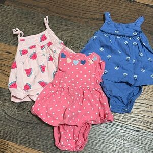 3count 6m Carters Tank Dresses